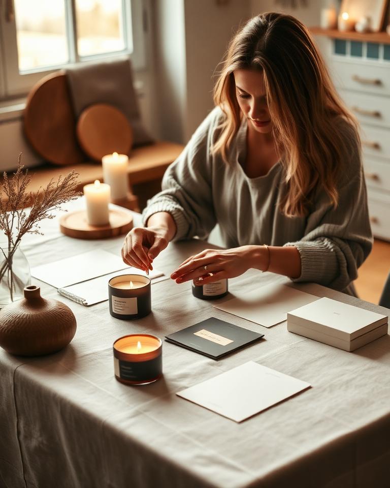 Decoración, velas y papelería de diseño
